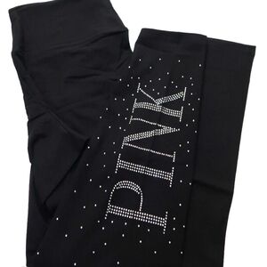 PINK Victoria's Secret Black Leggings with Sparkle Detail
